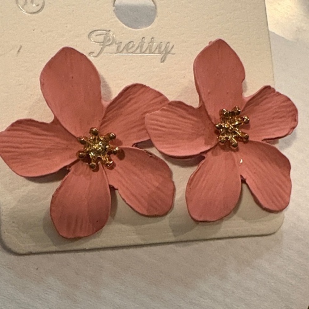 Coral Blossom Earrings